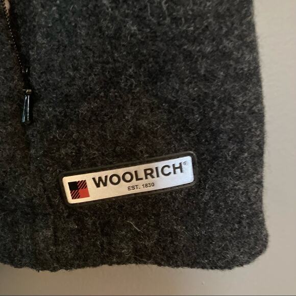 Woolrich Vest Medium 100% Wool Grey Zip Outdoor  GORPcore Granola - Picture 3 of 9